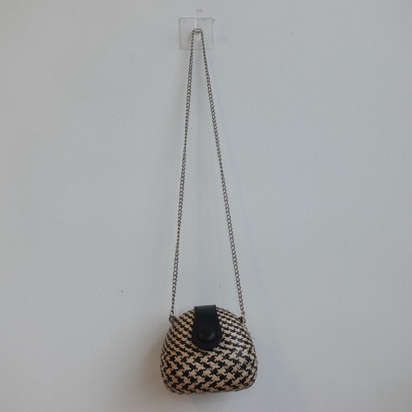 Le Sac Bag Womens Crossbody Shoulder Sling Clutch Purse Black Mini Beige Straw